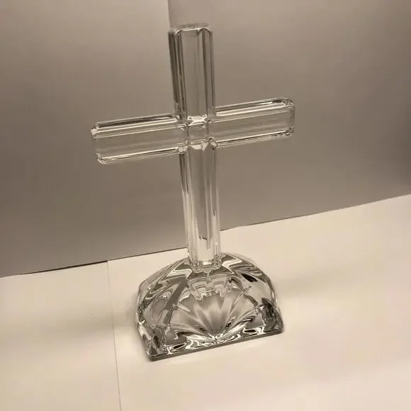 ✝️🎁Beautiful 7 Inch Marquis By Waterford Standing Cross Crystal Easter - Picture 11 of 12